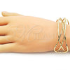 Oro Laminado Individual Bangle, Gold Filled Style Infinite Design, Polished, Golden Finish, 07.282.0042