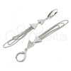 Sterling Silver Long Earring, Polished, Rhodium Finish, 02.186.0174.1