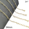 Oro Laminado Basic Necklace, Gold Filled Style Heart Design, Polished, Golden Finish, 03.02.0075.24