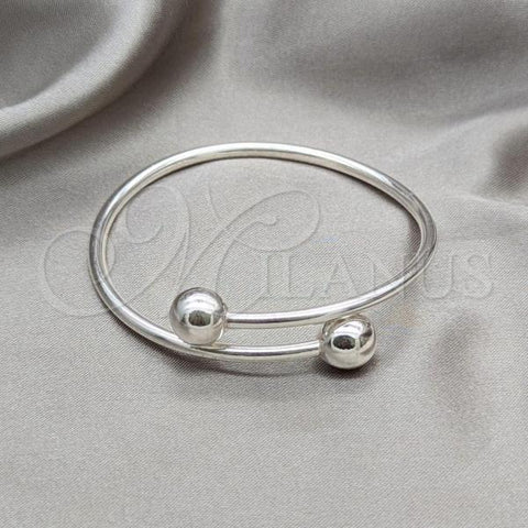 Sterling Silver Individual Bangle, Polished, Silver Finish, 07.409.0020