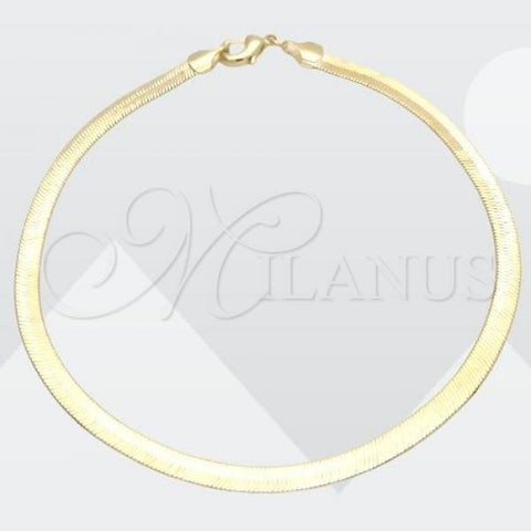 Oro Laminado Basic Anklet, Gold Filled Style Polished, Golden Finish, 03.02.0086.10