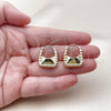 Oro Laminado Huggie Hoop, Gold Filled Style Purse and Lock Design, Polished, Golden Finish, 02.195.0368.20