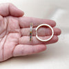 Oro Laminado Huggie Hoop, Gold Filled Style with Multicolor Cubic Zirconia, Polished, Golden Finish, 02.195.0297.3.30