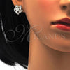 Sterling Silver Earring and Pendant Adult Set, with White Cubic Zirconia, Polished, Rhodium Finish, 10.286.0012