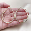 Oro Laminado Medium Hoop, Gold Filled Style Hollow Design, Diamond Cutting Finish, Golden Finish, 02.213.0833.50