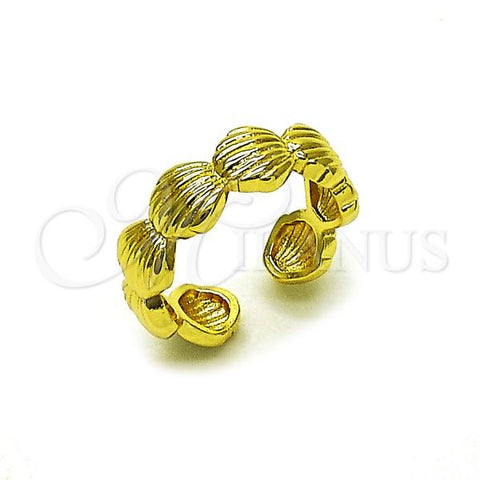 Oro Laminado Elegant Ring, Gold Filled Style Shell Design, Polished, Golden Finish, 01.341.0166
