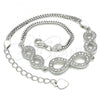 Sterling Silver Fancy Bracelet, Infinite Design, with White Micro Pave, Polished, Rhodium Finish, 03.286.0032.07