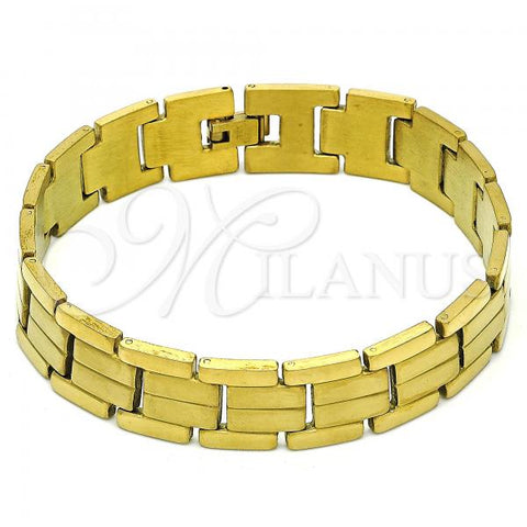 Stainless Steel Solid Bracelet, Polished, Golden Finish, 03.114.0256.1.09