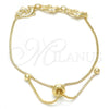 Oro Laminado Adjustable Bolo Bracelet, Gold Filled Style Dolphin Design, Polished, Golden Finish, 03.63.1884.12