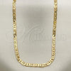 Oro Laminado Basic Necklace, Gold Filled Style Mariner Design, Polished, Golden Finish, 04.213.0134.20
