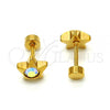 Stainless Steel Stud Earring, Star Design, with Aurore Boreale Crystal, Polished, Golden Finish, 02.271.0016.1