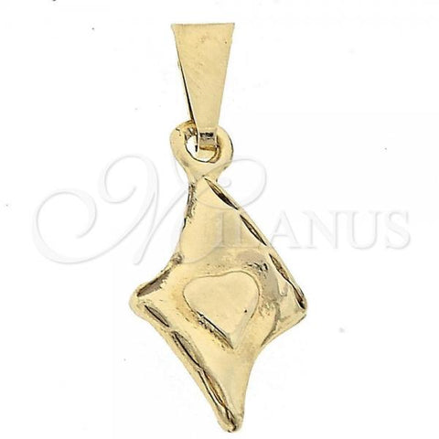 Oro Laminado Fancy Pendant, Gold Filled Style Buffalo Design, Golden Finish, 05.16.0147