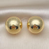 Oro Laminado Leverback Earring, Gold Filled Style Chunky Design, Polished, Golden Finish, 02.163.0073