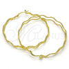 Oro Laminado Large Hoop, Gold Filled Style Diamond Cutting Finish, Golden Finish, 02.168.0049.55