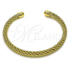 Oro Laminado Individual Bangle, Gold Filled Style Rope and Twist Design, Polished, Golden Finish, 07.170.0044