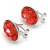 Rhodium Plated Stud Earring, with Light Siam Swarovski Crystals, Polished, Rhodium Finish, 02.239.0015.8