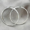 Sterling Silver Large Hoop, Diamond Cutting Finish, Silver Finish, 02.389.0132.50