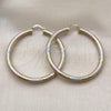 Oro Laminado Large Hoop, Gold Filled Style Hollow Design, Diamond Cutting Finish, Tricolor, 02.170.0310.1.60