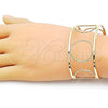 Oro Laminado Individual Bangle, Gold Filled Style Diamond Cutting Finish, Golden Finish, 07.163.0006
