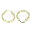 Oro Laminado Small Hoop, Gold Filled Style Diamond Cutting Finish, Golden Finish, 02.213.0150.25