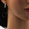 Oro Laminado Huggie Hoop, Gold Filled Style with White Cubic Zirconia, Polished, Golden Finish, 02.237.0004.1.20