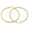 Oro Laminado Extra Large Hoop, Gold Filled Style Diamond Cutting Finish, Golden Finish, 02.213.0246.1.70