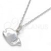 Sterling Silver Pendant Necklace, Polished, Rhodium Finish, 04.337.0003.16