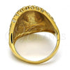 Oro Laminado Mens Ring, Gold Filled Style Polished, Golden Finish, 01.185.0008.12 (Size 12)