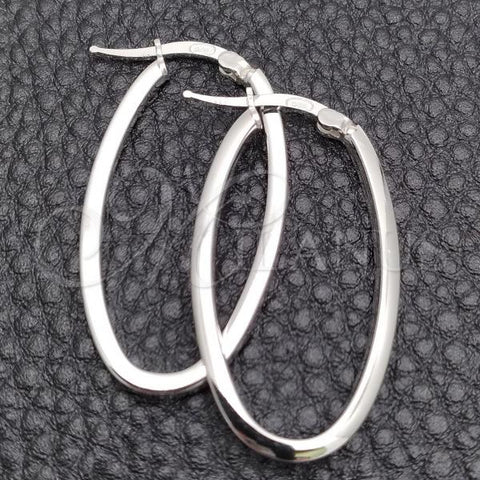 Sterling Silver Medium Hoop, Polished, Silver Finish, 02.389.0121.30