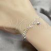 Sterling Silver Charm Bracelet, Star Design, Polished, Silver Finish, 03.409.0009.07