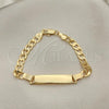 Oro Laminado ID Bracelet, Gold Filled Style Polished, Golden Finish, 03.63.2222.06