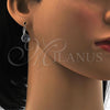 Rhodium Plated Leverback Earring, Disco Design, with Crystal Swarovski Crystals, Polished, Rhodium Finish, 02.239.0009.1