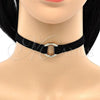 Oro Laminado Fancy Necklace, Gold Filled Style Choker Design, Polished, Golden Finish, 04.215.0003.13