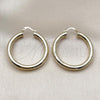 Oro Laminado Medium Hoop, Gold Filled Style Hollow Design, Diamond Cutting Finish, Golden Finish, 02.170.0309.40