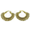 Oro Laminado Medium Hoop, Gold Filled Style Ball Design, Polished, Golden Finish, 02.282.0040.30