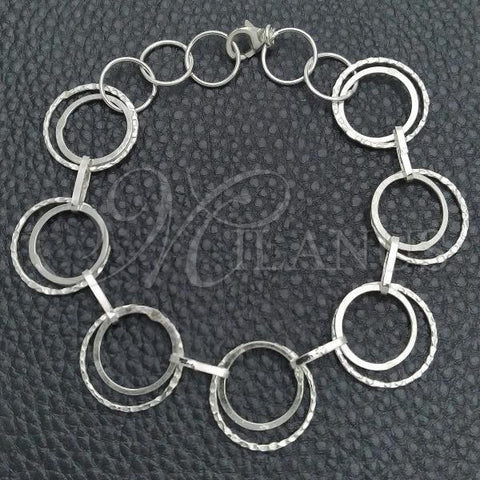 Sterling Silver Fancy Bracelet, Polished, Silver Finish, 03.392.0006.07