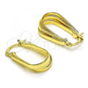 Oro Laminado Small Hoop, Gold Filled Style Diamond Cutting Finish, Golden Finish, 02.170.0410.15