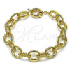 Oro Laminado Fancy Bracelet, Gold Filled Style and Rolo Polished, Golden Finish, 03.429.0007.07