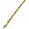 Gold Tone Basic Necklace, Rope Design, Polished, Golden Finish, 04.242.0040.28GT