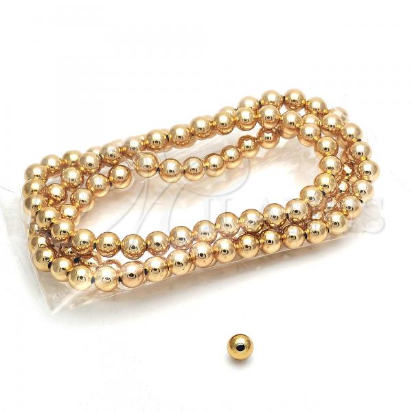 Oro Laminado Bead, Gold Filled Style Ball Design, Polished, Golden Finish, 5.234.028.07.100