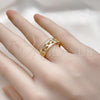 Oro Laminado Elegant Ring, Gold Filled Style Rolo Design, Polished, Golden Finish, 01.213.0064