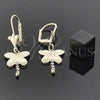 Oro Laminado Long Earring, Gold Filled Style Butterfly Design, with  Cubic Zirconia, Golden Finish, 72.007