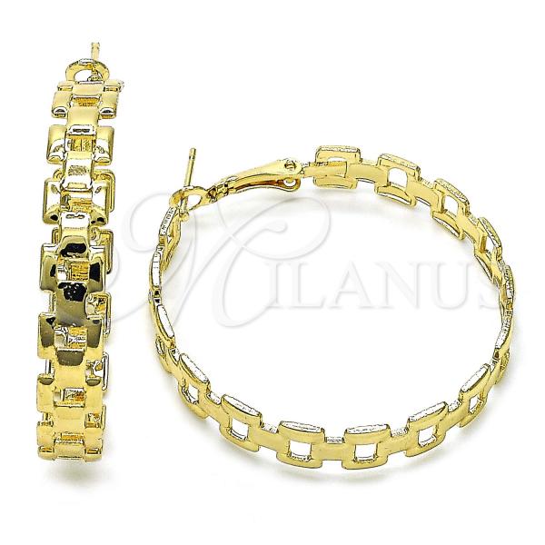 Oro Laminado Medium Hoop, Gold Filled Style Polished, Golden Finish, 02.196.0148.45