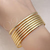 Oro Laminado Semanario Bangle, Gold Filled Style Polished, Golden Finish, 07.298.0001.06