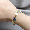 Stainless Steel Fancy Bracelet, Butterfly Design, Polished, Golden Finish, 03.63.22116.08
