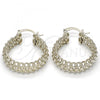 Rhodium Plated Medium Hoop, Polished, Rhodium Finish, 02.163.0025.1.30