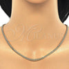 Oro Laminado Basic Necklace, Gold Filled Style Miami Cuban Design, Polished, Golden Finish, 04.213.0095.22