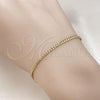 Oro Laminado Basic Bracelet, Gold Filled Style Miami Cuban Design, Polished, Golden Finish, 04.213.0335.07