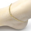 Oro Laminado Basic Anklet, Gold Filled Style Mariner Design, Polished, Golden Finish, 5.222.026.10