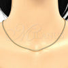 Oro Laminado Basic Necklace, Gold Filled Style Miami Cuban Design, Polished, Golden Finish, 04.213.0090.20
